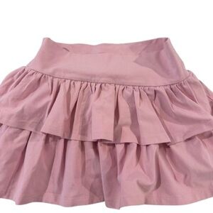 Aritzia Pink Ruffled Women's Mini Skirt